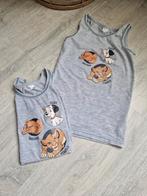2 Grijze Disney hemdjes / 110 - 116, Ophalen of Verzenden, Zo goed als nieuw, Disney, Jongetje of Meisje