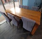 Grote tafel + 6 Henders & Hazel stoelen, Ophalen, Gebruikt, 200 cm of meer, 50 tot 100 cm