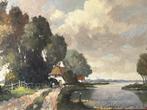 Willem Heytman, boerenhoeve aan een vaart, Antiek en Kunst, Kunst | Schilderijen | Klassiek, Ophalen