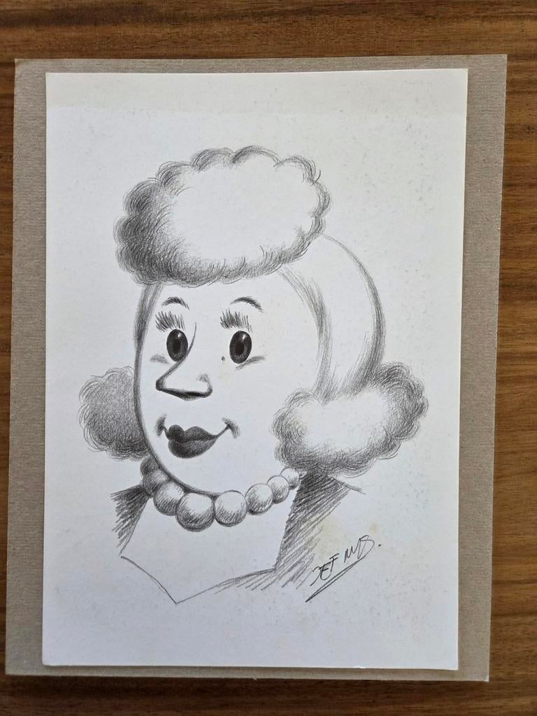 Tekening van JEF NIJS MET HANDTEKENING, Antiek en Kunst, Ophalen of Verzenden