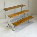 Antiek Parnall & Sons bankje sidetable trapje industrieel, Ophalen, Gebruikt, 50 tot 100 cm, Industrieel vintage
