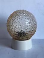 vintage Amber kleurige  plafonniere, Ophalen of Verzenden, Gebruikt, Glas