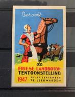 Sluitzegel Leuwarden '47 Friese Landbouw Tent., Postzegels en Munten, Postzegels | Nederland, Verzenden, Na 1940, Gestempeld