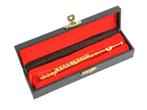 Miniatuurinstrument Dwarsfluit Goudkleurig, Muziek en Instrumenten, Instrumenten | Toebehoren, -, -, Ophalen of Verzenden, -