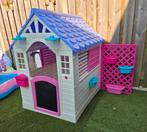 Nieuw speelhuisje dolu roze met wit incl plantenbakjes, Kinderen en Baby's, Speelgoed | Buiten | Speelhuisjes, Ophalen, Nieuw