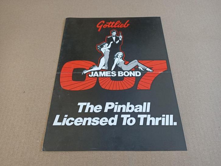 Flyer/ Folder: Gottlieb James Bond 007 (1980) Flipperkast, Verzamelen, Automaten | Flipperkasten, Gebruikt, Verzenden
