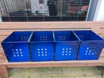 4 blauwe lekman  (kallax ) bakken van Ikea, Minder dan 60 cm, Kooi, Minder dan 75 cm, Ophalen of Verzenden