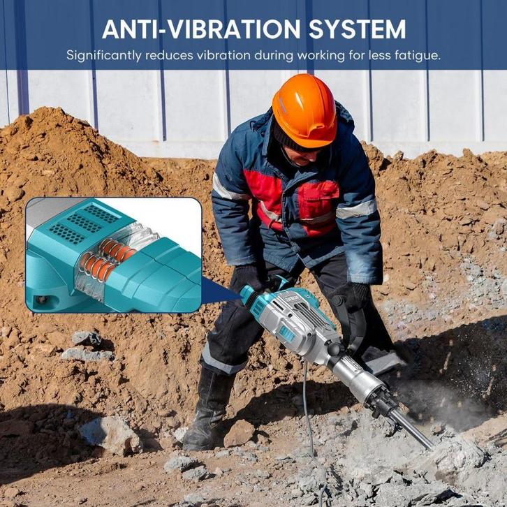 Krachtige Sloophamer Breekhamer. Industriekwaliteit 65 Joule, Auto diversen, Autogereedschap, Nieuw, Ophalen of Verzenden