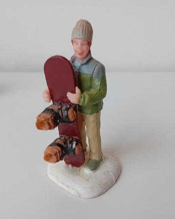 Lemax snowboarder nr 2, Lemax figuur Kerstdorp beschikbaar voor biedingen