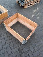 Moestuinbak palletranden 80x60 20cm hoog, Tuin en Terras, Kweekspullen, Ophalen, Zo goed als nieuw, Kweekbak