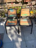 2 Moderne Stoeltjes met Houten Zitting, Huis en Inrichting, Stoelen, Ophalen, Twee, Overige kleuren, Nieuw