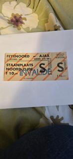 Toegangsbewijs voetbalticket Feyenoord-ajax,1988, Ophalen of Verzenden
