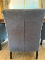 6 Grijze Eetkamerstoelen - Gebruikt, Huis en Inrichting, Stoelen, Ophalen, Grijs, Stof, Vijf, Zes of meer stoelen