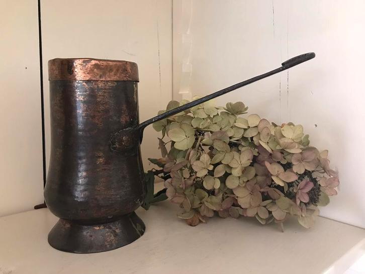 Antieke koperen chocoladepot chocoladekan, Antiek en Kunst, Antiek | Keukenbenodigdheden, Ophalen