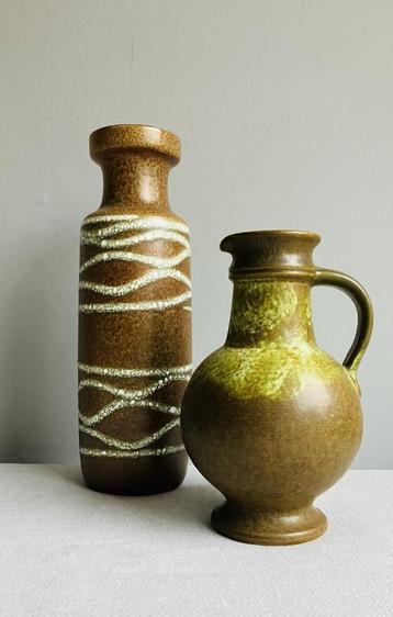 Scheurich West-Germany fat lava vintage vazen herfstkleuren beschikbaar voor biedingen