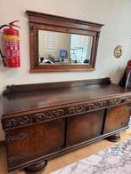 Antiek dressoir met spiegel, Huis en Inrichting, Kasten | Dressoirs, Ophalen, Gebruikt, 50 tot 75 cm, 100 tot 150 cm