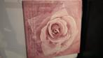 Schilderij roos, Ophalen of Verzenden, Zo goed als nieuw, Schilderij, 75 cm of meer