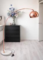 Rose gold lamp met marmeren voet, Huis en Inrichting, Ophalen, Zo goed als nieuw, Metaal, 150 tot 200 cm