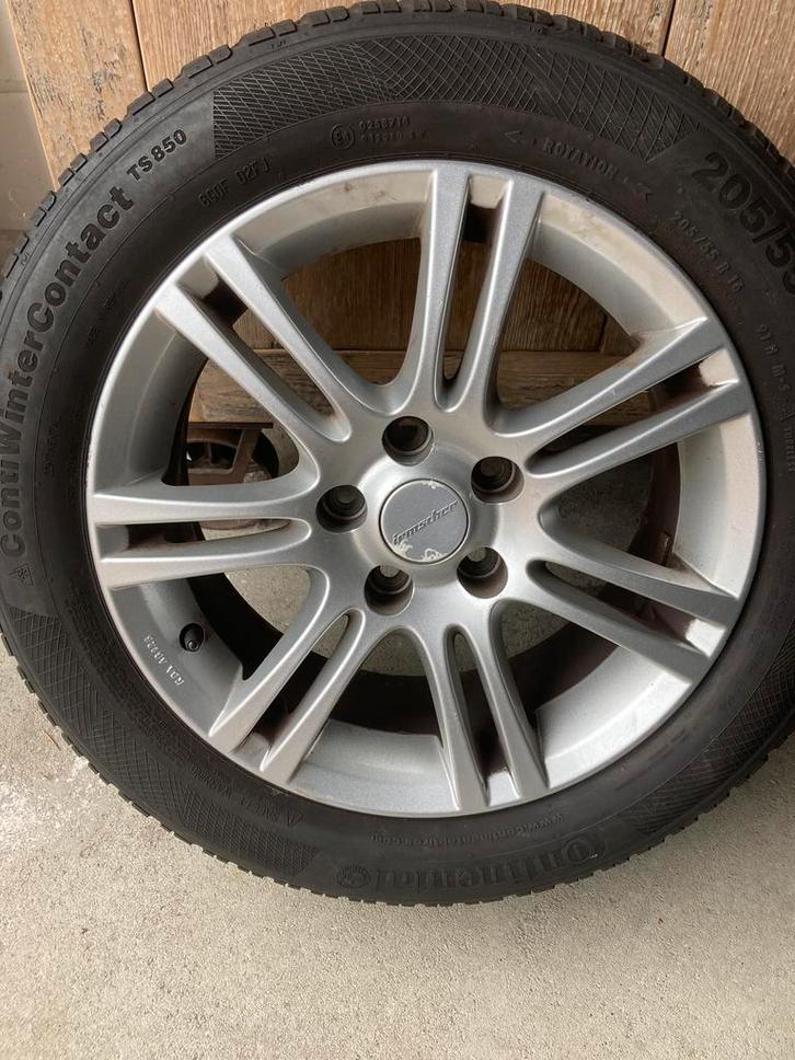 Mooie 16” LM Irmsher velgen met Conti Winterbanden, Auto diversen, Wieldoppen, Zo goed als nieuw, Ophalen