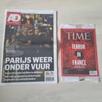 Kranten en Time tijdschriften van aanslagen in Europa, Verzamelen, Tijdschriften, Kranten en Knipsels, Ophalen of Verzenden, Tijdschrift