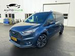 Ford Transit Connect 1.5 EcoBlue L2 Sport Automaat Stoelverw, Auto's, Bestelauto's, Gebruikt, 4 cilinders, Blauw, Leder en Stof