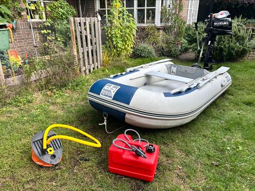 Rubberboot met 4 pk suzuki, Watersport en Boten, Rubberboten, Gebruikt, Overige merken, Airdeck, Minder dan 70 pk, Benzine, Ophalen