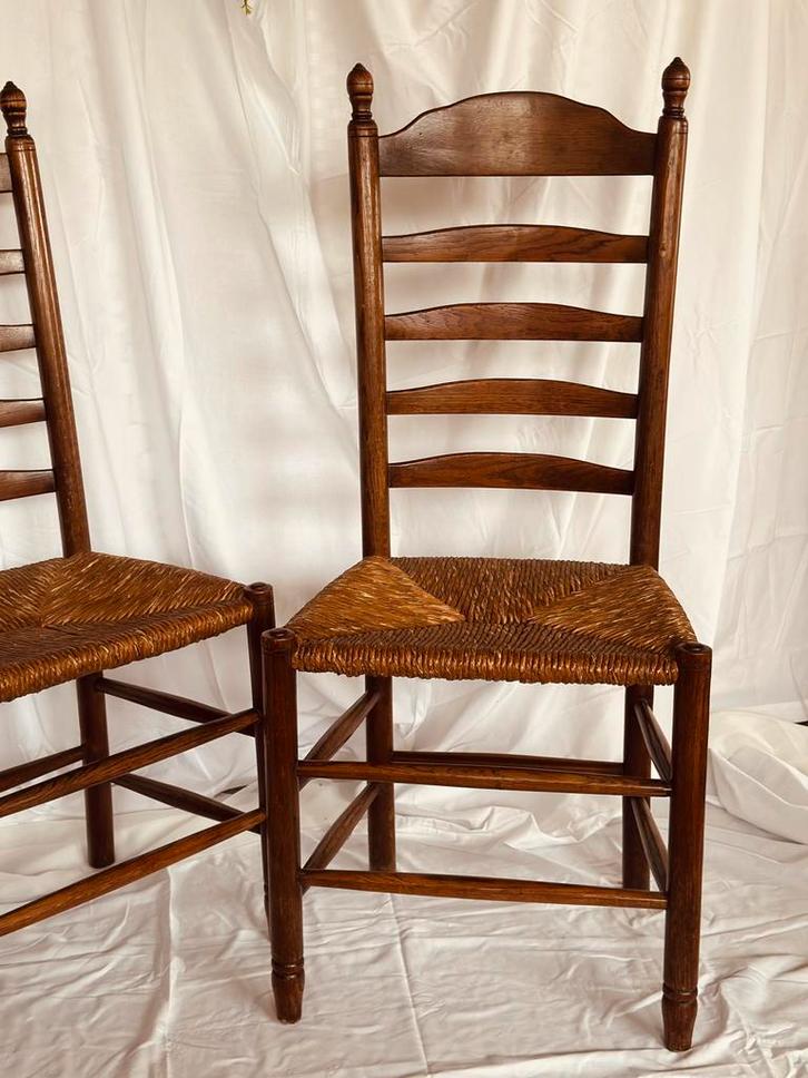 Rieten eetkamerstoelen  Wabi Sabi Japandi, Antiek en Kunst, Antiek | Meubels | Stoelen en Banken, Ophalen