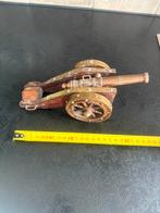 Miniatuur kanon hout/messing, Ophalen of Verzenden