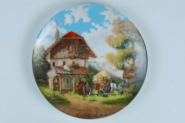 Bradex Wandbord 'Vor der Schmiede' of 'The Blacksmith', Antiek en Kunst, Antiek | Wandborden en Tegels, Ophalen of Verzenden