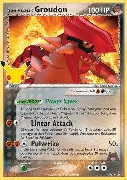 Team Magma's Groudon #MA 9 - CEL -Celebrations, Hobby en Vrije tijd, Verzamelkaartspellen | Pokémon, Zo goed als nieuw, Verzenden