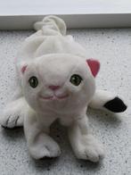 Handpop poes kat van IKEA Vildkatt wit velours groene ogen, Kinderen en Baby's, Ophalen of Verzenden, Zo goed als nieuw, Poes