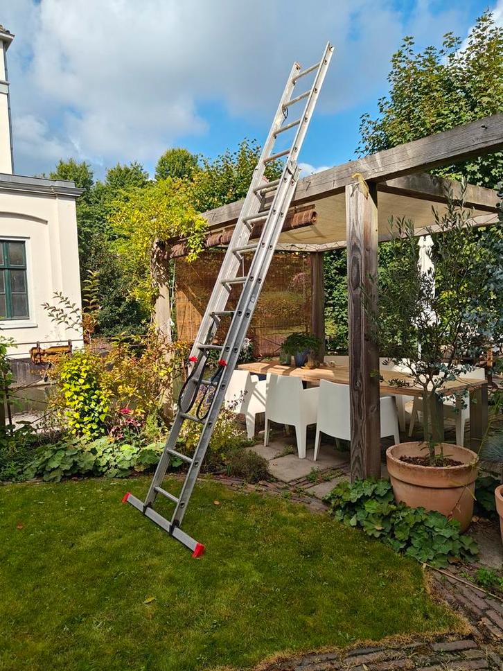 Altrex All Round ladder ongecoat 2x10 treden (AR 2050), Doe-het-zelf en Verbouw, Ladders en Trappen, Zo goed als nieuw, 4 meter of meer