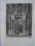 061/ Delft praalgraf Prins Willem I Staalgravure 1860, Antiek en Kunst, Kunst | Etsen en Gravures, Ophalen of Verzenden