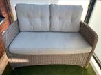 Tuinbank met hocker, Tuin en Terras, Tuinsets en Loungesets, Hocker, Zo goed als nieuw, Wicker, Ophalen