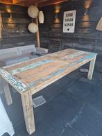 Gratis af te halen. Eettafel 220  90, Tuin en Terras, Tuintafels, Ophalen of Verzenden, Gebruikt, Rechthoekig, Hout
