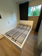 Bed 140x200 met verstelbare lattenbodem en opberglades, Huis en Inrichting, Slaapkamer | Bedden, Ophalen, Verstelbaar, Wit, Tweepersoons
