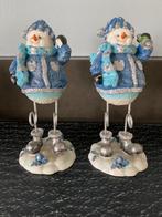 2 beeldjes sneeuwman, Diversen, Kerst, Ophalen of Verzenden, Zo goed als nieuw
