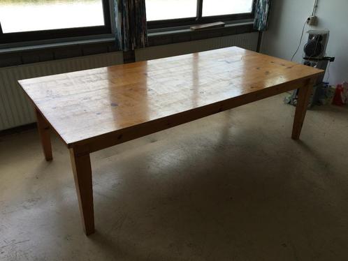 Grote tafel, grenen 2,5 meter x 1.20, Huis en Inrichting, Tafels | Eettafels, Gebruikt, 100 tot 150 cm, 200 cm of meer, Vijf personen of meer