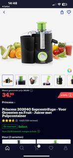 Princess sapcentrifuge voor groente en fruit, Witgoed en Apparatuur, Keukenmixers, Ophalen, Nieuw, 3 snelheden of meer