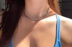 Glitter choker goede staat, Overige materialen, Verstelbaar, Nieuw, Ophalen of Verzenden
