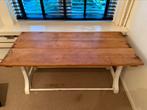 Industriële vintage tafel – Simplex gietijzeren onderstel, Ophalen, 50 tot 100 cm, Zo goed als nieuw, Minder dan 100 cm