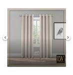 LW Collection Gordijnen Beige Velvet 240x140 ringen NIEUW, 200 cm of meer, Beige, Velvet, Nieuw