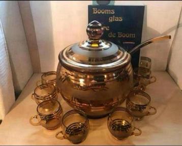 Booms , Antieke Bowlset met gouden banden 10 delig beschikbaar voor biedingen