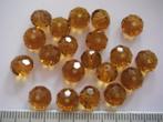 20 glas facet rondellen 8x6mm. oranje bruin, Ophalen of Verzenden, Nieuw, Kraal