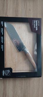 Santoku mes met plank van olijfhout, Nieuw, Ophalen of Verzenden