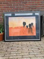 Schilderij in houten lijst, Huis en Inrichting, Woonaccessoires | Lijsten, Gebruikt, Ophalen