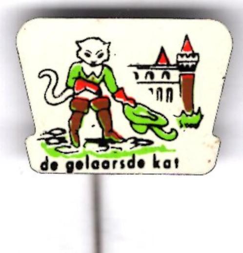 De Gelaarsde Kat blik sprookjes speldje ( W_194 ), Verzamelen, Speldjes, Pins en Buttons, Zo goed als nieuw, Speldje of Pin, Figuurtje