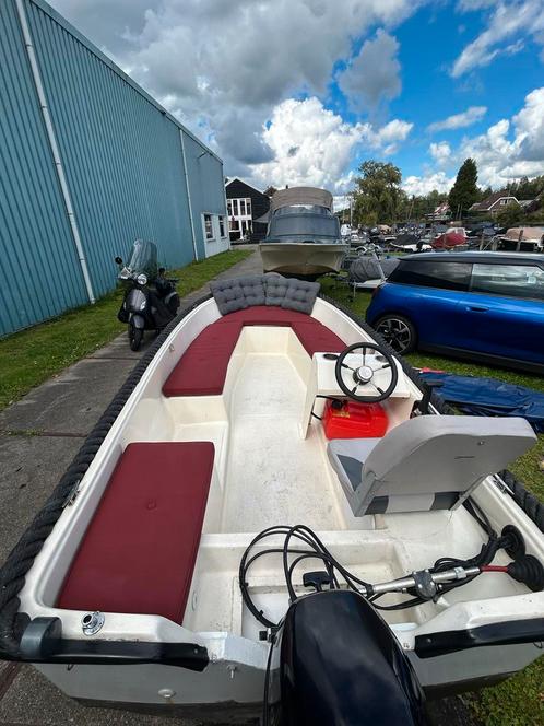 Sloep te koop!, Watersport en Boten, Motorboten en Motorjachten, Gebruikt, Polyester, Tot 6 meter, Benzine, Buitenboordmotor, Minder dan 10 pk
