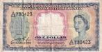 bankbiljet 1 dollar 1953 malayaand british borneo, Los biljet, Zuidoost-Azië, Ophalen of Verzenden