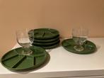 Vintage Space Age groene West Germany  bbq borden, Huis en Inrichting, Keuken | Servies, Ophalen of Verzenden, Zo goed als nieuw
